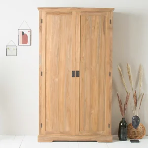 Armario de teca maciza de 115 cm